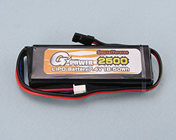 G☆STYLE　GB20029　GP受信機用Li-Poバッテリー　7.4V　2500mAh　ストレートタイプ　SPECIAL VERSION