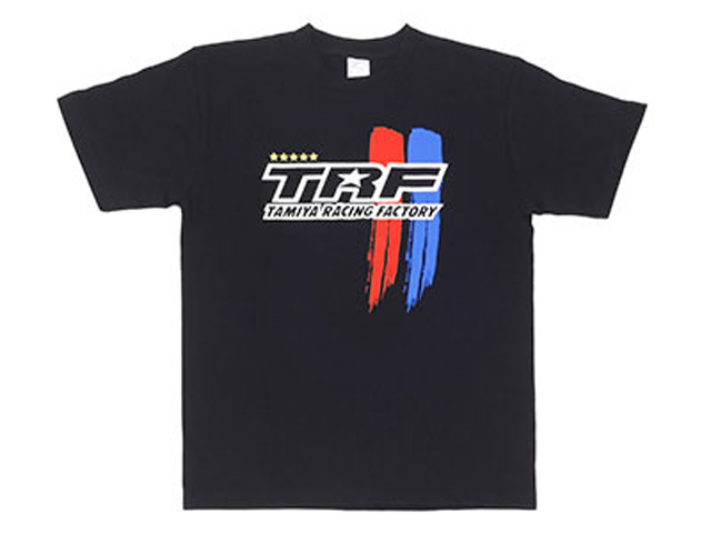 TAMIYA　67247　タミヤレーシングファクトリー Tシャツ ストライプAタイプ（XL）ブラック