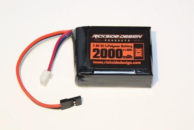 RICKSIDE DESIGN　RSDP-TXP01　7.4V2000mAh 受信機用LIPOバッテリー【TLR 8IGHT・HOTBODIES D8/812/815用】