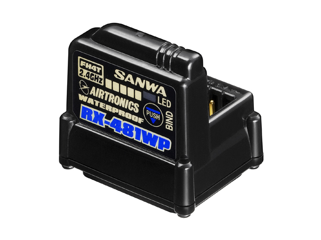SANWA　107A41311A　RX-481WP　2.4G 4chレシーバー【WATERPROOF/アンテナ内蔵】