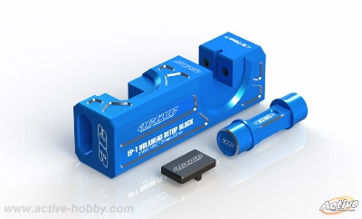 Active　STR374B　バルクヘッドセットアップブロック【ブルー/電動ツーリングカー/バルク幅20mm/22mm用】