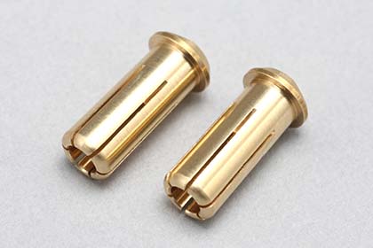 YOKOMO　RP-054　レーシングパフォーマー 24K 金メッキ コネクター(Φ5mm/2個入)