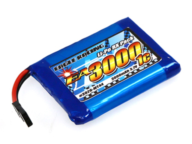 EAGLE RACING　3926-MT44　SANWA MT-44送信機用平型サイズLi-PoバッテリーEA3000/3.7V1C