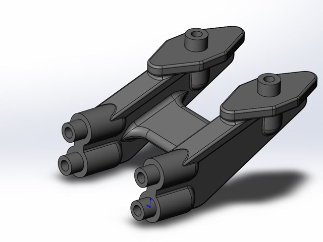 TEAM AJ　3D-B6WM-L　アソシB6用ワンピースウイングマウント【ローマウント】