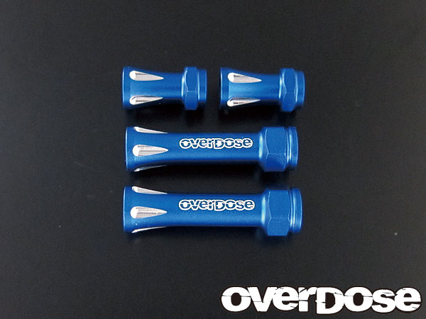 OVERDOSE OD1247 カーボンシャーシ用アルミブレースポストセット（For