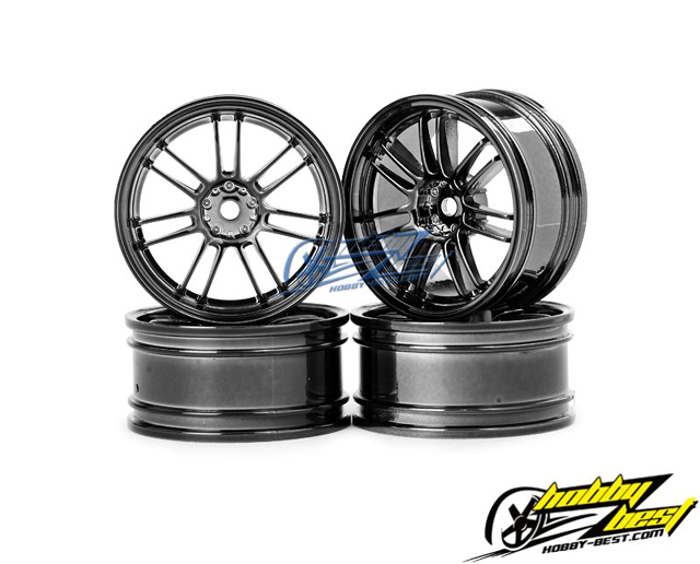 MST　102021SBK　7本スポーク2リブホイール +3 (銀黒/4個入)