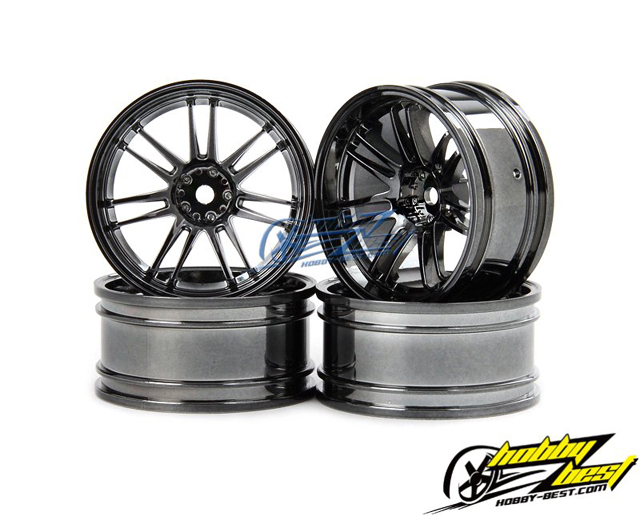 MST　102023SBK　7本スポーク2リブホイール +8 (銀黒/4個入)