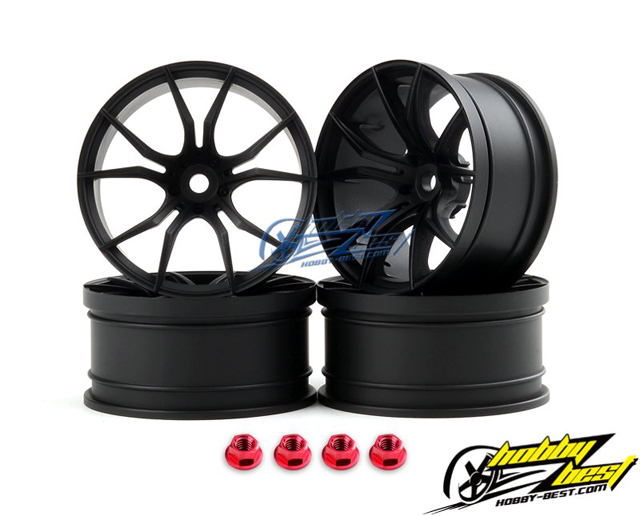 MST　102049FBK　FXホイール オフセット+8 (艶消黒/4個入)