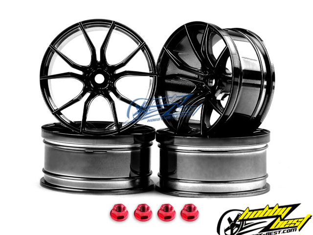 MST　102049SBK　FXホイール オフセット+8 (銀黒/4個入)