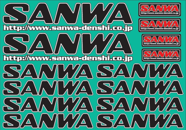 SANWA　107A90531A　SANWAデカール(BLK)