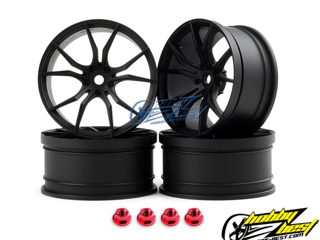 MST　102047FBK　FXホイール オフセット+3 (艶消黒/4個入)