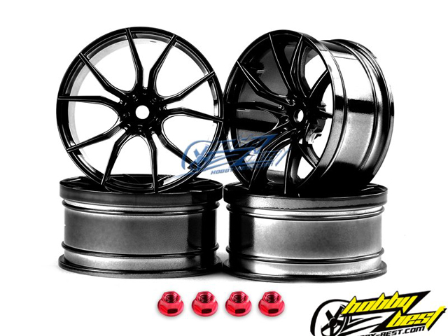 MST　102048SBK　FXホイール オフセット+5 (銀黒/4個入)