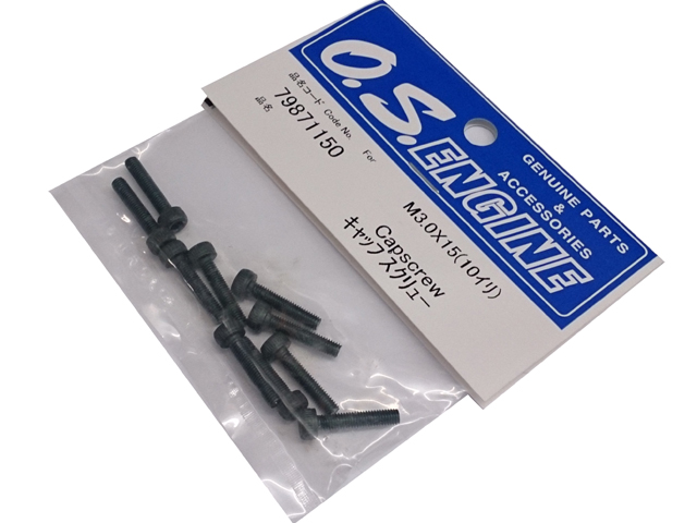 O.S.ENGINE　79871050　キャップスクリュー M2.6X15 (10本入)