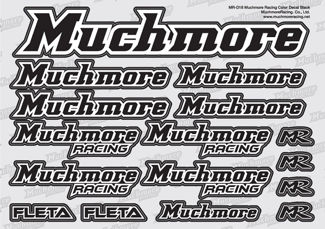 Muchmore　MR-D18　Muchmore Racing　ロゴデカール：黒