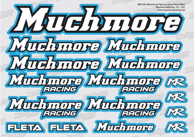 Muchmore　MR-D20　Muchmore Racing　ロゴデカール：ブルー
