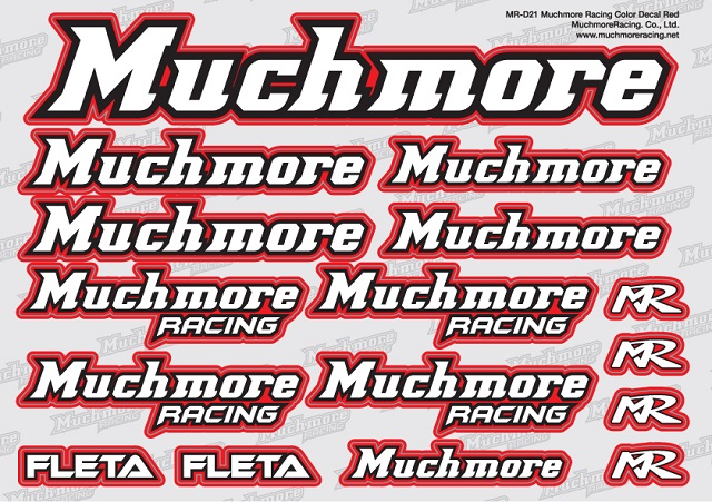 Muchmore　MR-D21　Muchmore Racing　ロゴデカール：レッド