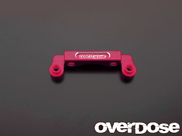 OVERDOSE　OD1223　アルミフロントギヤケースマウント・レッド（For ドリパケ）