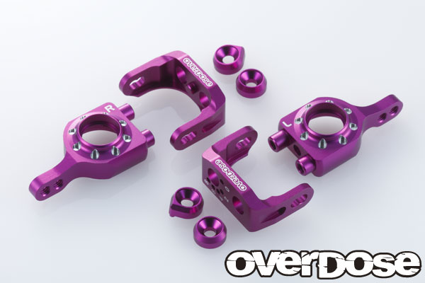 OVERDOSE　OD1565　アジャスタブルアルミアップライトセット (For Vacula/ Divall A-Arm 用 / パープル)