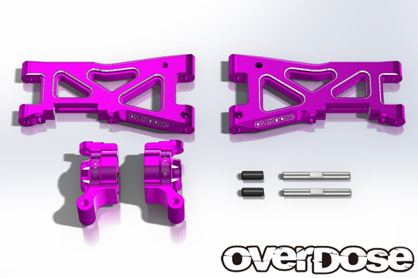OVERDOSE OD1712 アルミリヤロングサスアームセット(For OD/Vacula/Divall /パープル) OVERDOSE OD1712 アルミリヤロングサスアームセット(For OD/Vacula/Divall /パープル)