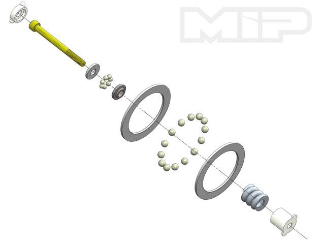 MIP　M-13149　MIP スラストベアリングリビルドキット【パックドライブシステム/TLR22 2.0用】