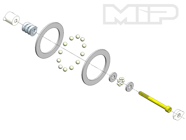 MIP　M-14124　MIP ボールデフリビルドキット【パックドライブシステム・X-6Cubed用】