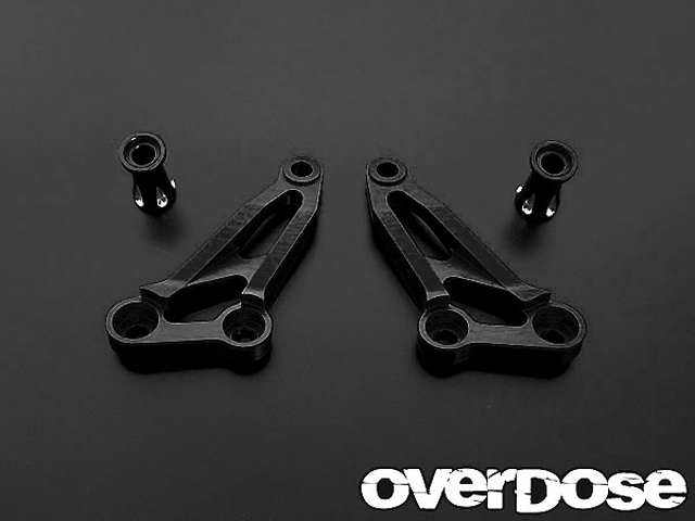 OVERDOSE　OD1258　アルミフロントブレース（For ドリパケ/ブラック）