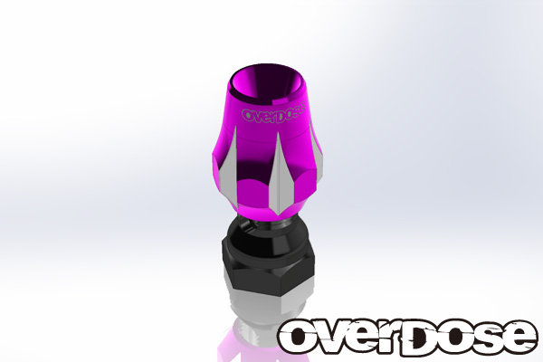 OVERDOSE　OD1780　アルミアンテナポスト Type-3 （パープル）