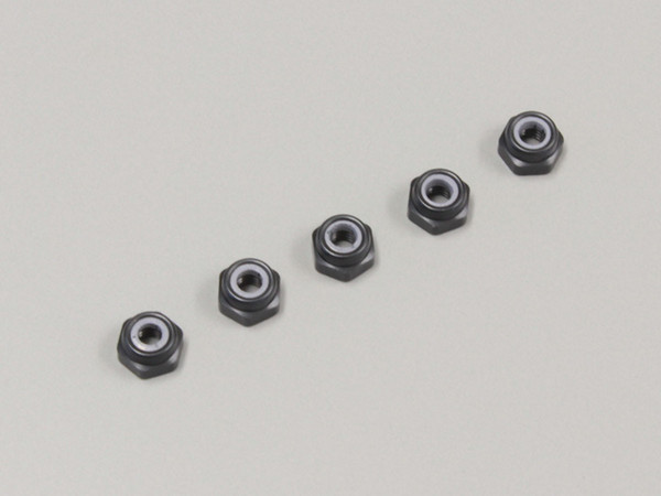 KYOSHO　1-N2630NA-GM　ナット(M2.6x3.0) ナイロン (アルミ/ガンメタ/5入)