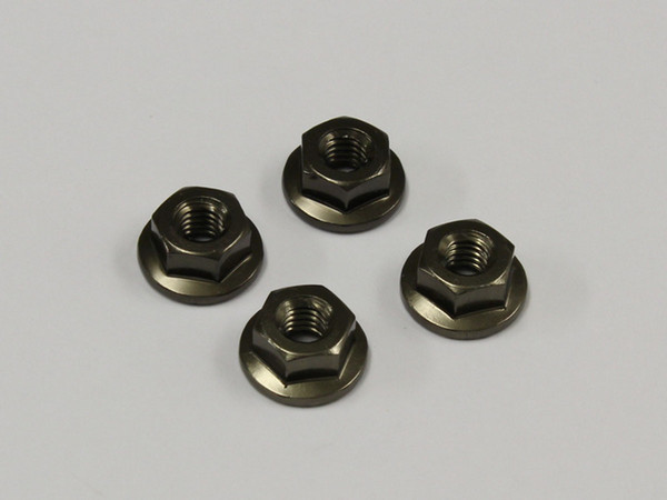 KYOSHO　1-N4045FA-GM　ナット(M4x4.5)フランジ (アルミ/ガンメタ/4入)