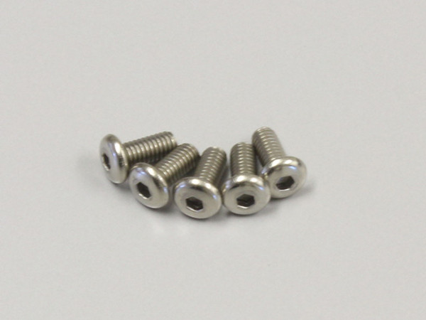 KYOSHO　1-S12606HT　ボタンビス(M2.6x6)(ヘックス/チタン/5入)