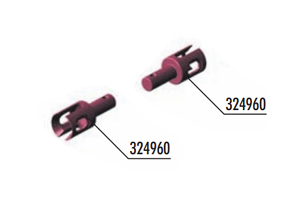 XRAY 324960 ドライブシャフトアダプター【2pcs/XRAY XB2】 XRAY 324960 ドライブシャフトアダプター【2pcs/XRAY XB2】