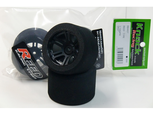 SPIRAL　RB4435-SP　1/10レーシング用44mm幅/リヤ35°タイヤ（ブラック/2個入）