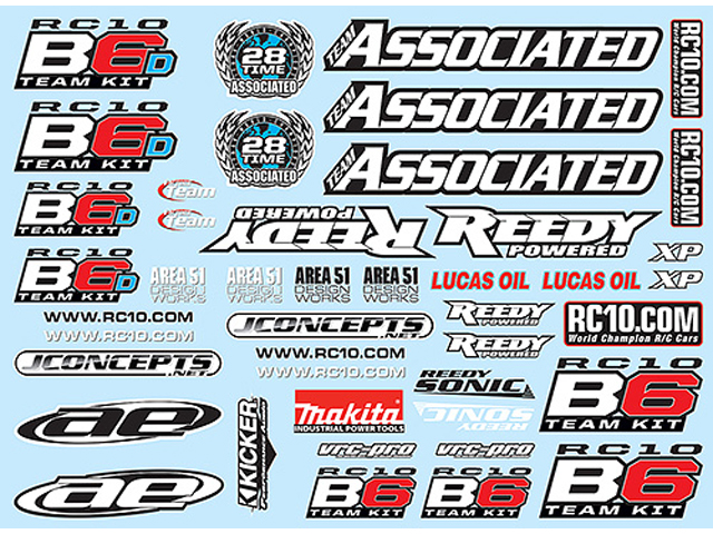 ASSOCIATED　AS-91742　B6 デカールシート