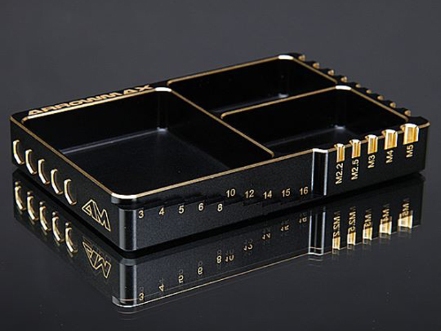 ARROWMAX　AM-171063　アルミ製マルチケース【120X80X18MM/Black Golden】