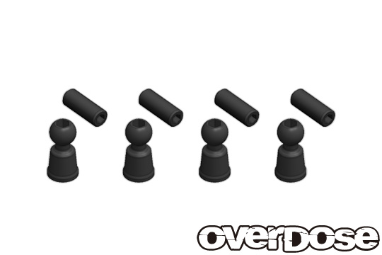 OVERDOSE　OD2293a　4.3 ボールスタッド (4mm ロング )