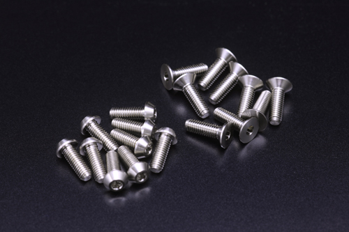 YOKOMO　RP-047　YZ-4用高精度切削チタン製3mmスクリューセット(1台分123本入)
