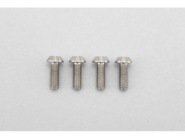 YOKOMO　RP-041-06A　RP 高精度切削チタン製 M3スクリュー【ボタンヘッド/M3Ｘ6mm/4本入】