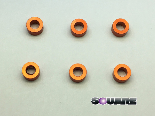 SQUARE　SXG-930　アルミM3カラー3.0t (オレンジ)6個入