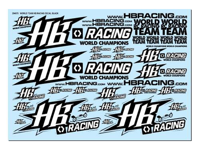 HPI　HB204075　HB World Team HB Racing Decals Black