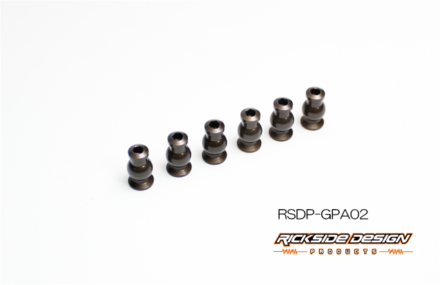 RICKSIDE DESIGN　RSDP-GPA02　HD Coated Aluminium Ball 7mm Hex 6個入