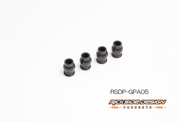 RICKSIDE DESIGN　RSDP-GPA05　HD Coated Aluminium Ball 6mm For Shock End 4個入