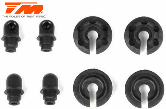 TEAM MAGIC　TM503180　Shock Spring Cup and Ballcup (4 pcs)