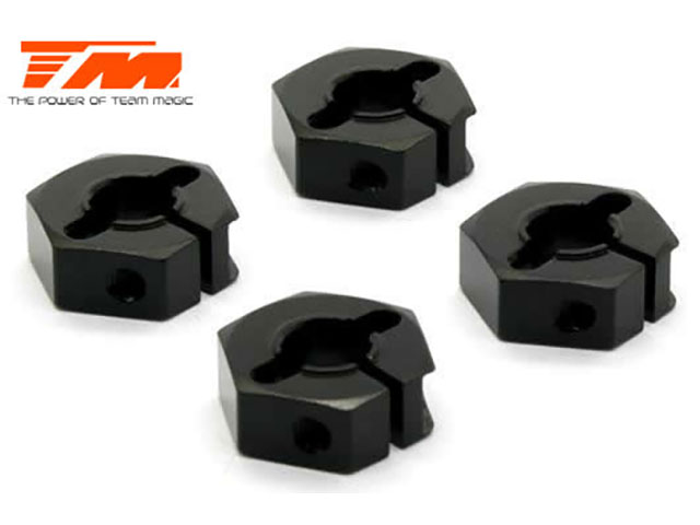 TEAM MAGIC　TM507140BK　Aluminum 7075 - Hex Wheel Adapter (4 pcs)