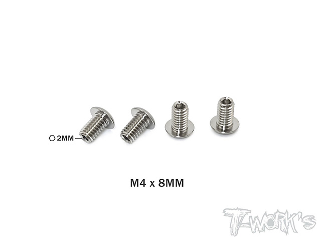 TEAM AJãTP-087-Aã64ãã¿ã³è£½ãã¦ã³ã¹ãããã¹ã¯ãªã¥ã¼ãM4x8mm/XRAY T4 2019ç¨ã