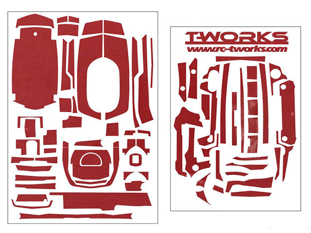 TEAM AJ　TS-044MR　ミラークロームプロポスキン サンワM17用【レッド】