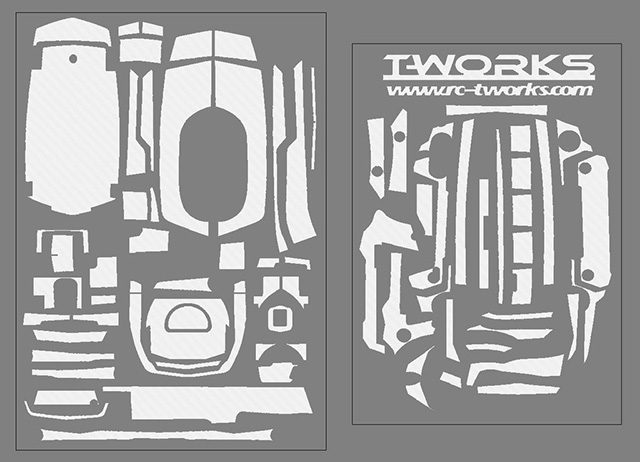 TEAM AJ TS-044W 3D カーボン柄プロポスキン サンワM17用【ホワイト】 TEAM AJ TS-044W 3D カーボン柄プロポスキン サンワM17用【ホワイト】