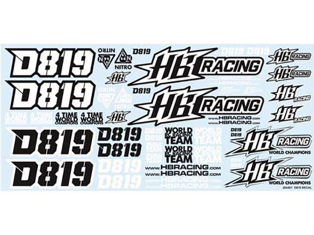 HB RACING　HB204451　D819 Decal