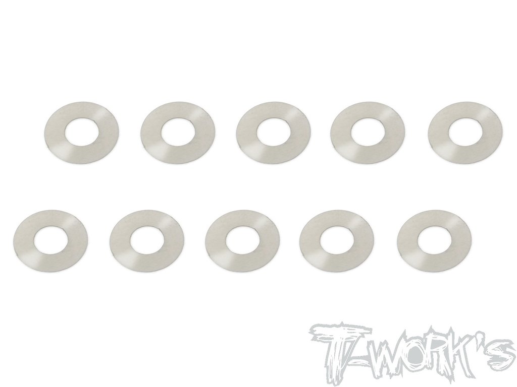 TEAM AJãTA-130-05ãT-Work's 4.5x10x0.5mmã¹ãã³ã¬ã¹è£½ã·ã ã¯ãã·ã£ã¼ ã10pcs/MP10ã