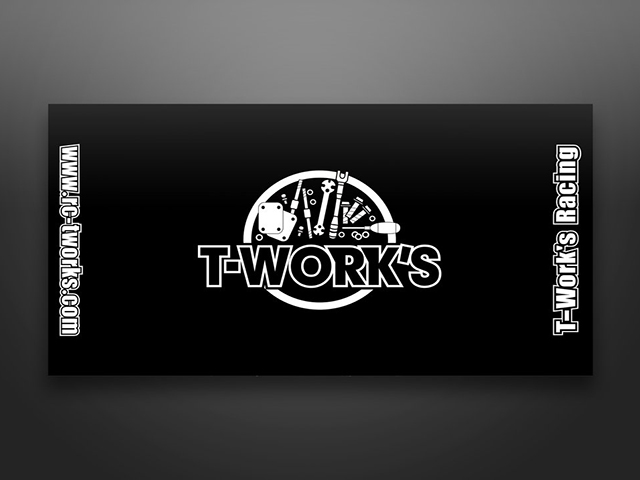 TEAM AJ　TT-048-B　T-Work'sピットマット・キャリーストラップ付【120 x 60 cm】