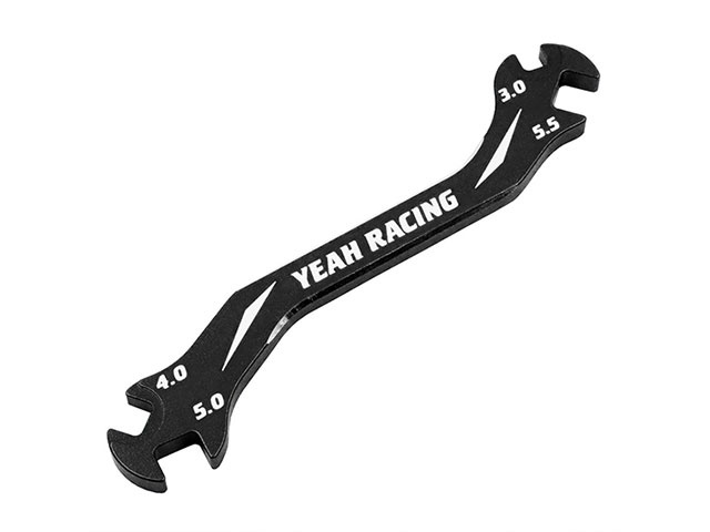 YEAH RACING　YT-0197BK　アルミターンバックルレンチ 3/4/5/5.5mm【ブラック】